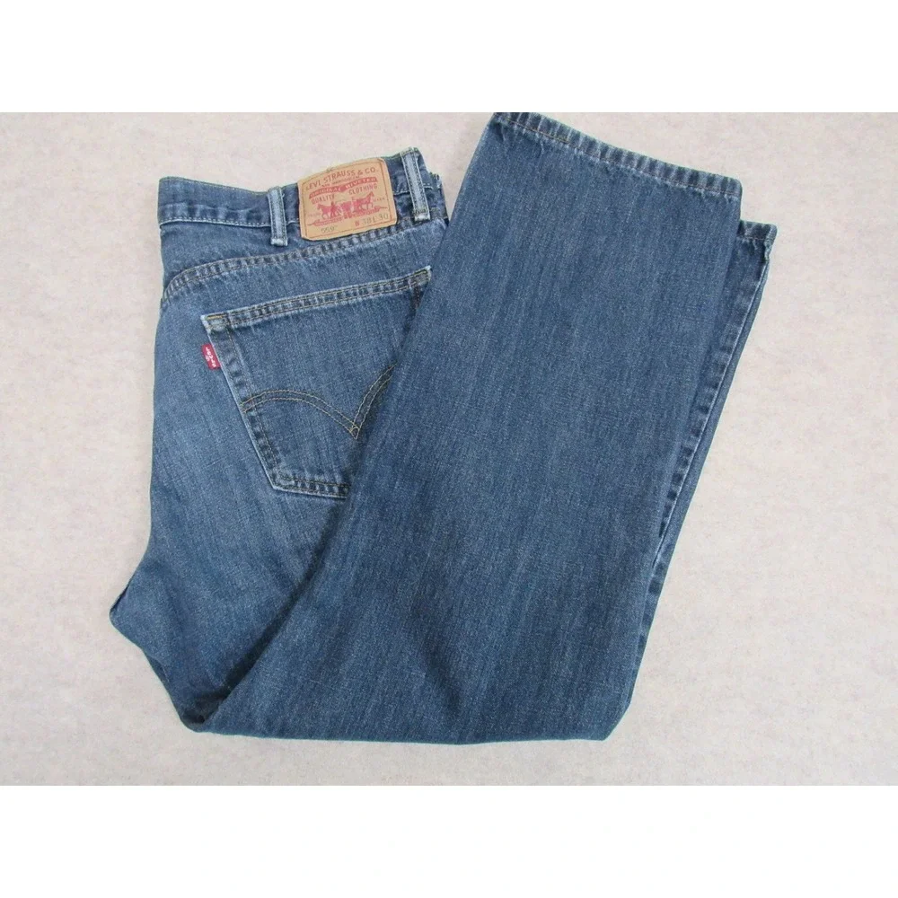 Levis 559 Relaxed Straight Jeans Mens 38x30 Medium Wash Blue Denim 100% Cotton